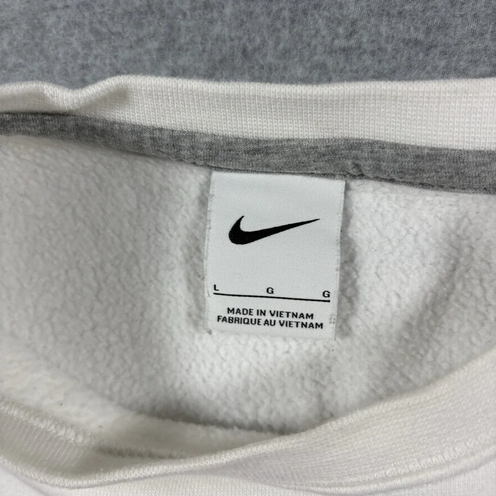 Nike OL Reign NWSL Seattle Soccer Crewneck Sweatshirt White Mens L Center Swoosh